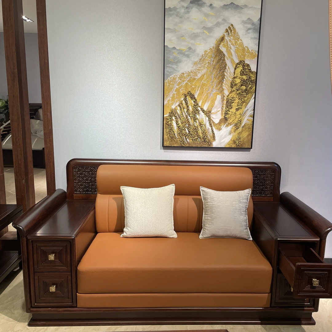 高端大气上档次的黑檀木好沙发实木家具