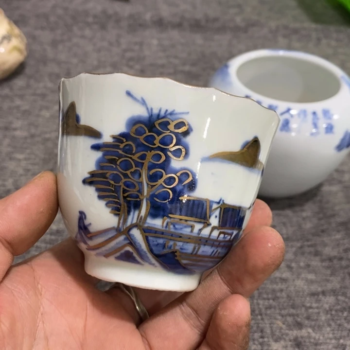 紫砂茶杯古**藏非常漂亮好看的花瓶