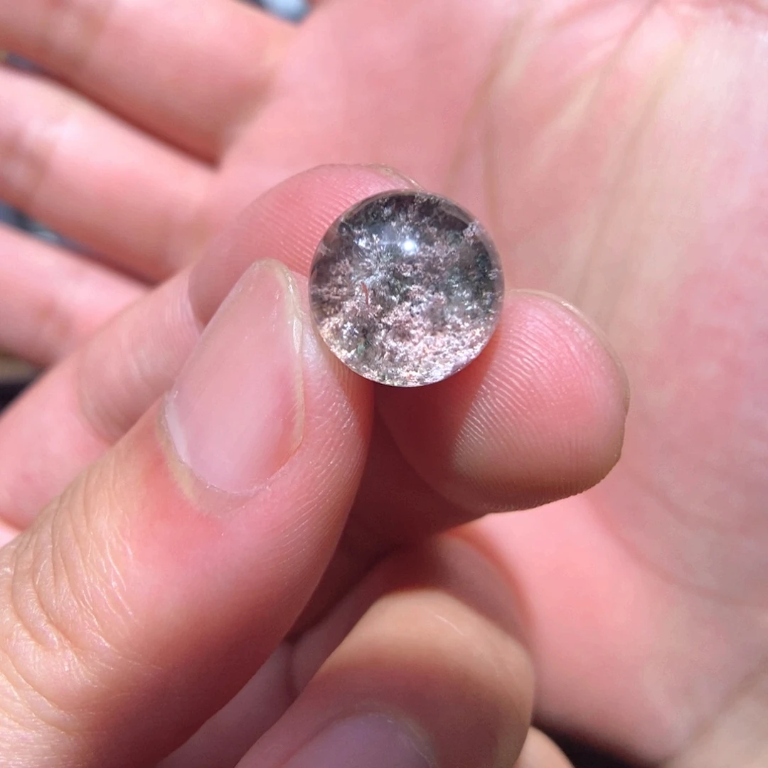 珠宝半成品水晶未镶嵌彩幽灵单珠11.7mm