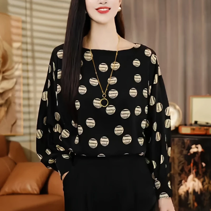 2025秋季新款女长袖圆领衬衫设计感洋气独特漂亮遮肚子小衫上衣