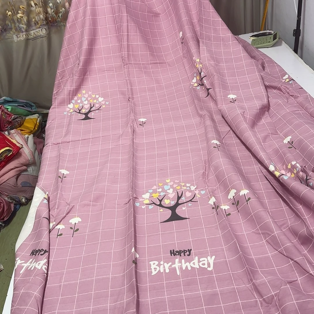 棉成品床单格子细纱小粗布