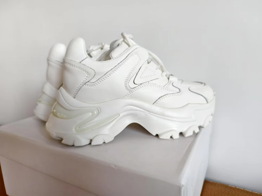 冬季加厚加绒老爹鞋时尚经典老爹鞋010白色系带女鞋女士