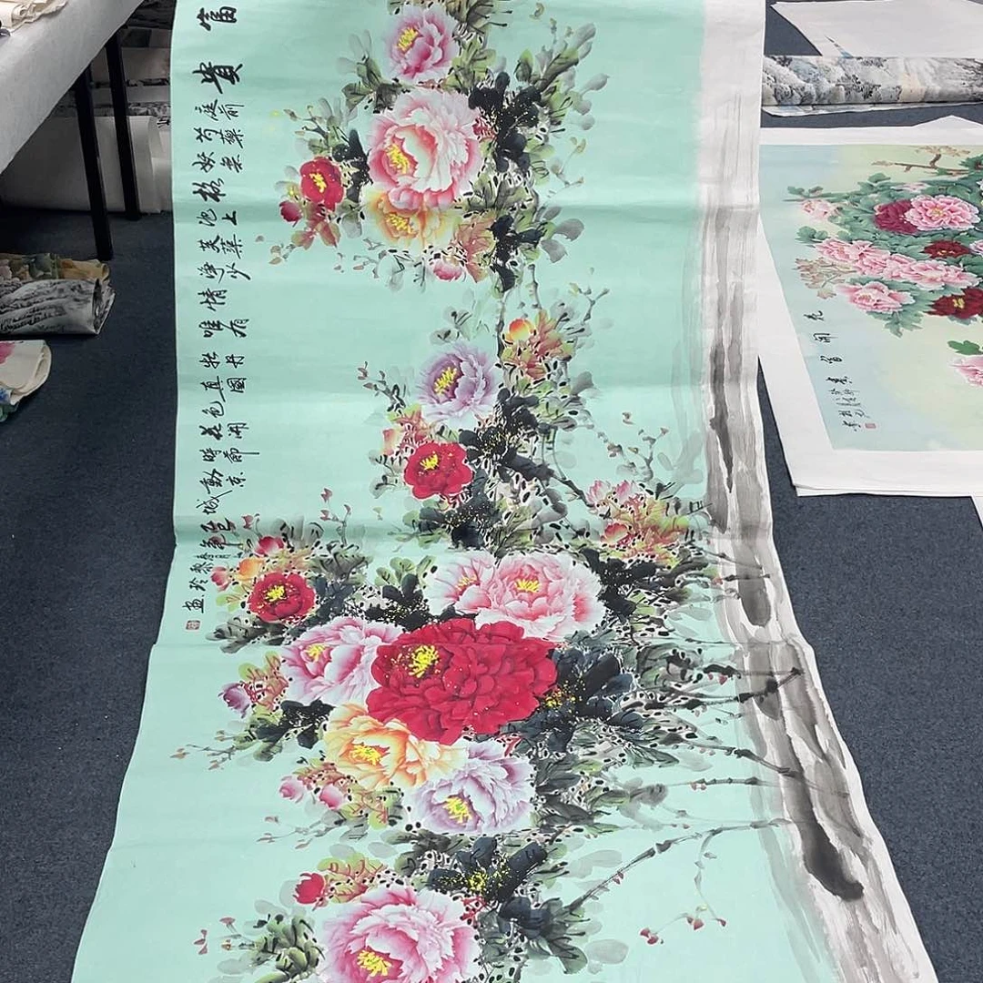 国画纯手工制作的一
