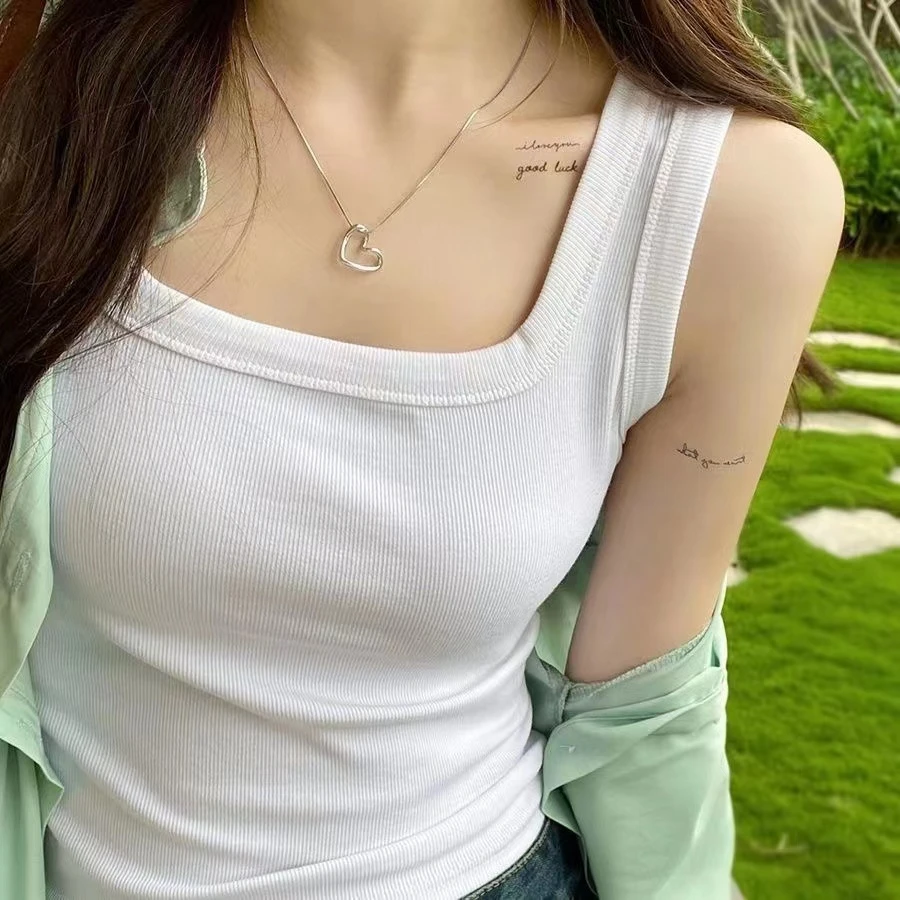 方领纯棉吊带背心女款爆款2025新款春夏秋内搭美背螺纹蘑糯糯打底