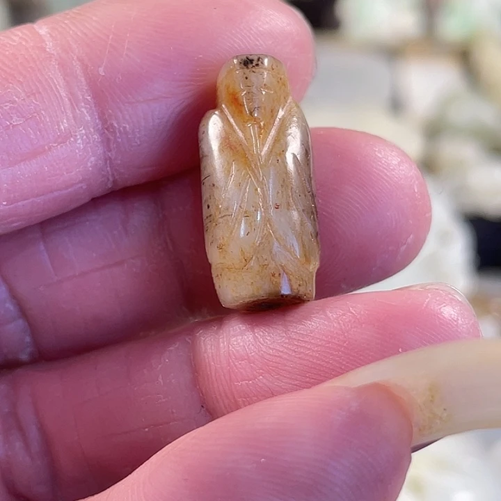 央***禄和田玉（糖玉）未镶嵌颈饰挂件