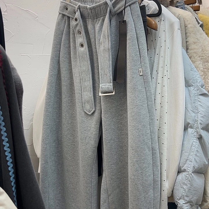 今天新款 灰色腰带卫裤