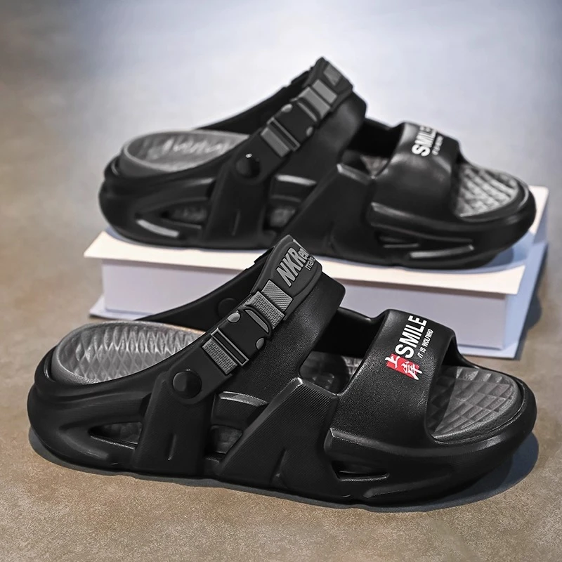 荷波撒纳温拖鞋外穿夏季男士防滑开车时尚休闲百搭舒适运动凉拖鞋