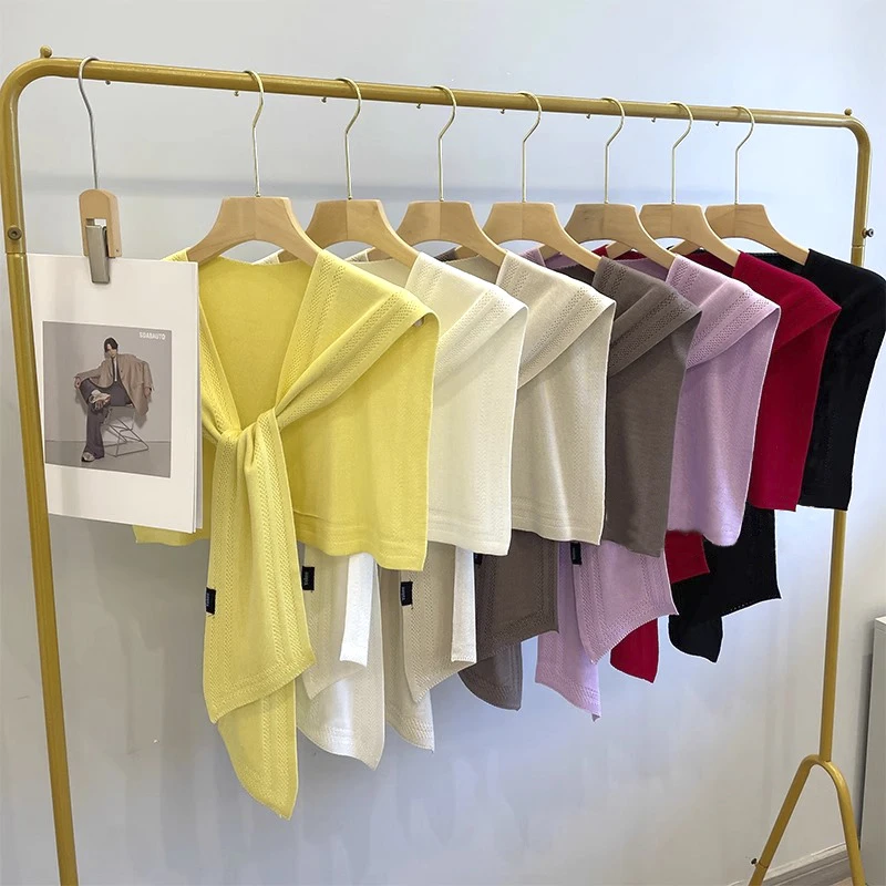 针织小披肩春秋新款韩版高级感办公室护颈坎肩时尚百搭女款外搭潮