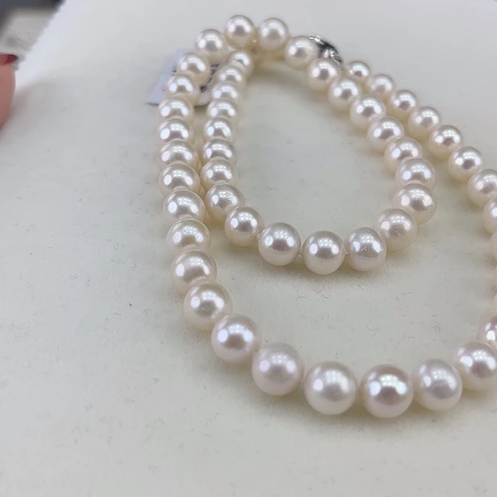 淡水珍珠银S925镶嵌颈饰8➕极光炫彩高品