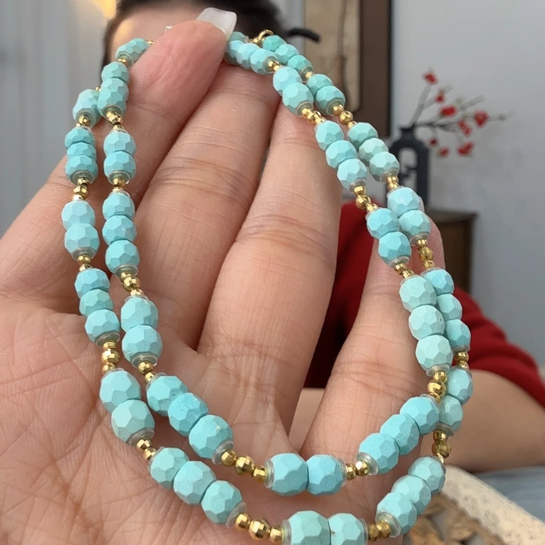 绿松石18K金镶嵌珠宝奇石