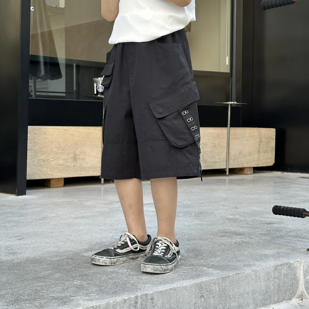 『重工五分裤』2025年夏季青少年亲子装休闲短裤宽松五分裤75