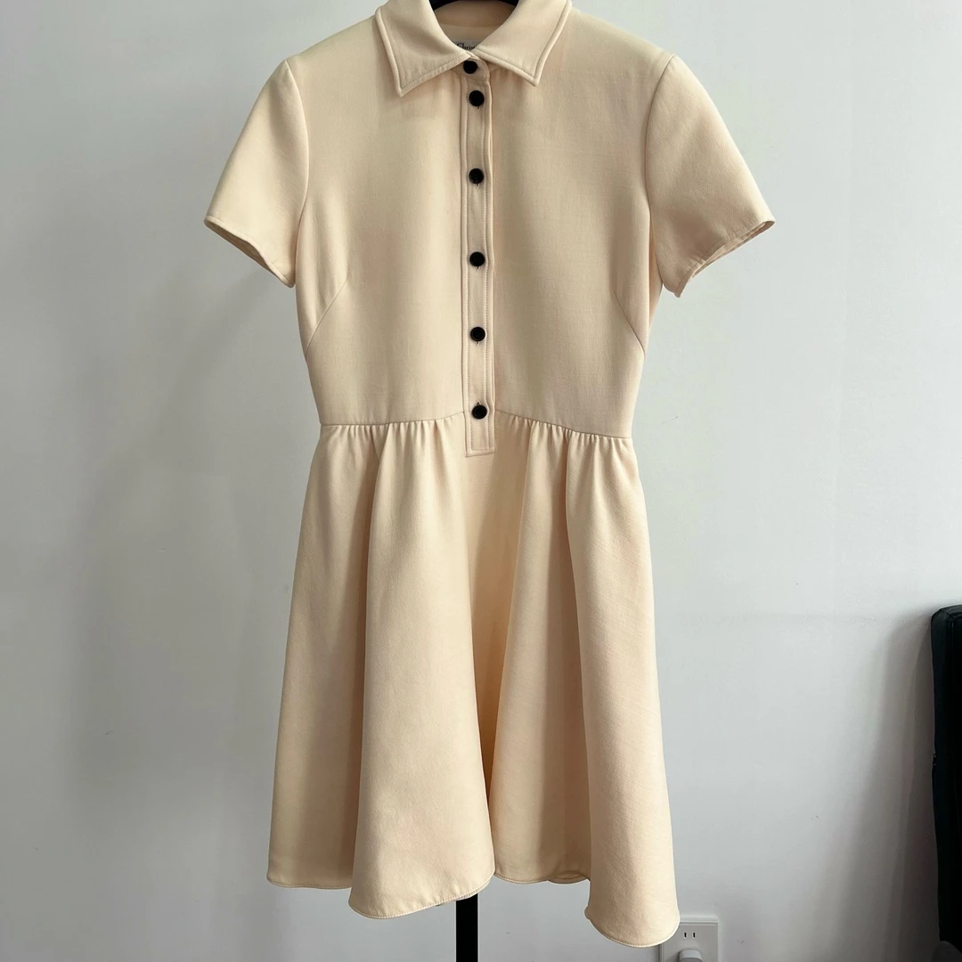 99新 DIOR/迪奥 Dior迪奥羊毛真丝连衣裙36码