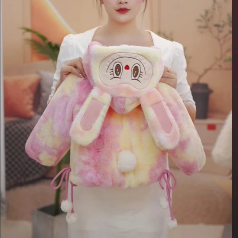 女童时尚外套2025新款女孩韩版上衣洋气休闲中大童加绒保暖毛毛衣