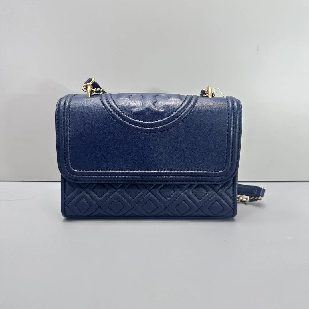 90新 TORY BURCH/汤丽柏琦 fleming链条包20x14x5cmM011412
