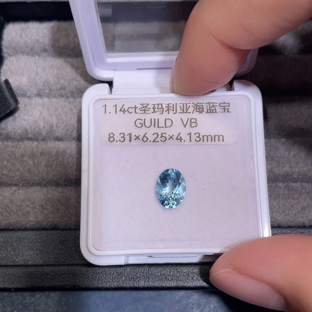 海蓝宝石裸石1.14ct圣玛利亚吉尔德vb