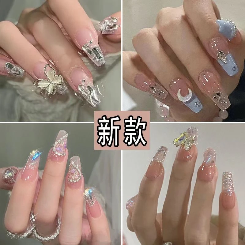 李佳琪推荐】美甲穿戴甲纯欲风假指甲高级显白指甲贴手工美甲贴中