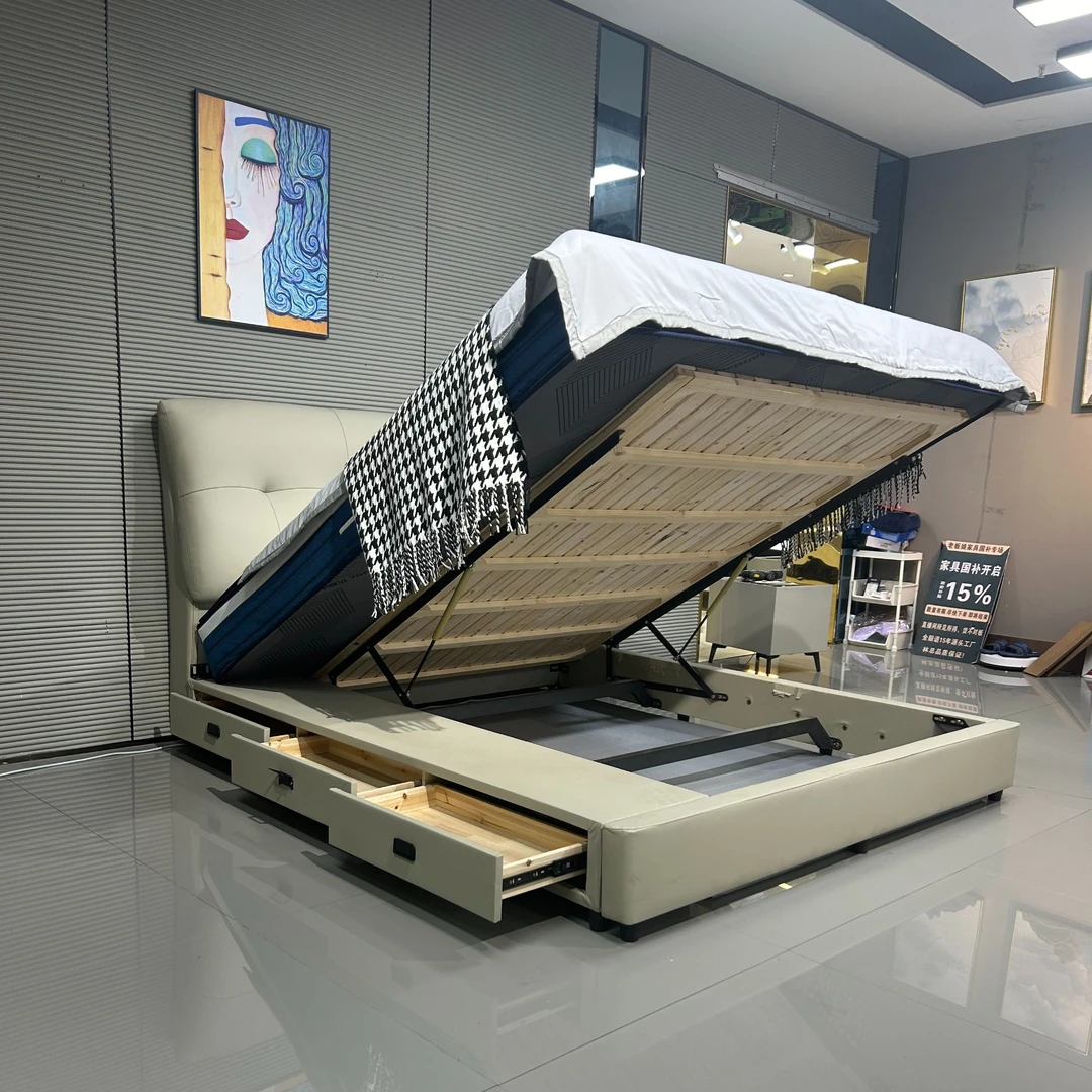 【白月光储物款】大师设计主卧大床简约极简婚床轻奢客卧床软包床