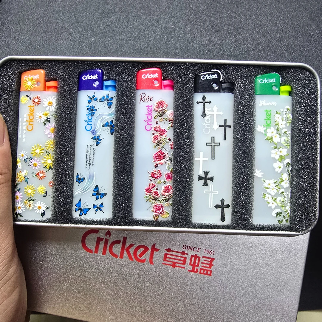 孤芳自赏系列草蜢国风文化明火滑轮滚轮百搭成品正品打火机创意