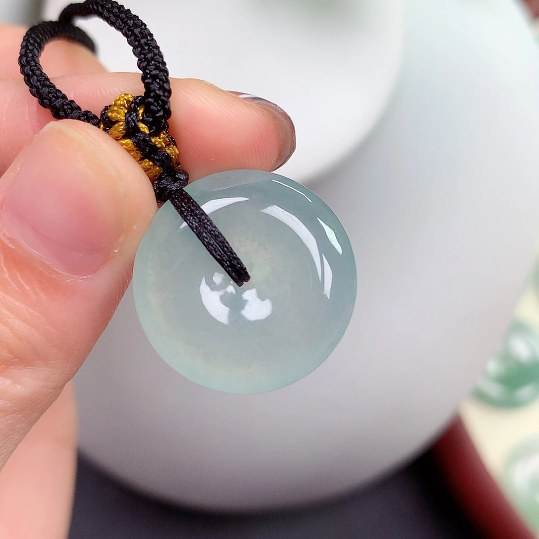 翡翠未镶嵌颈饰平安扣 21.5-6.0mm