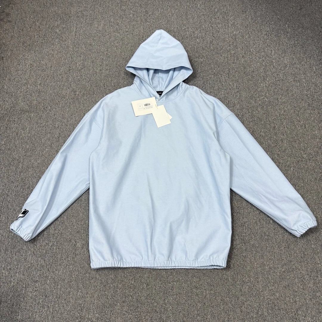 未使用 maje 18724234 We11done 牛仔棉袖标帽衫 未使用带吊牌M码