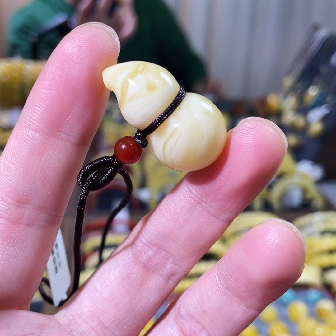 琥珀未镶嵌手链葫芦