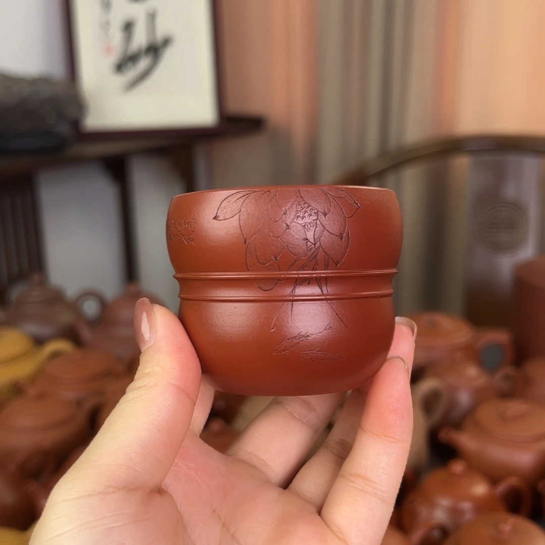 紫砂茶壶精品原矿朱泥全手工主人杯