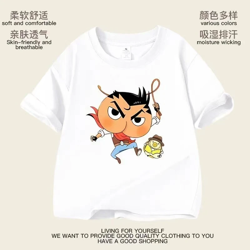 屁屁侦探衣服儿童T恤ButtDetective t shirt日漫圆领短袖纯棉衣服