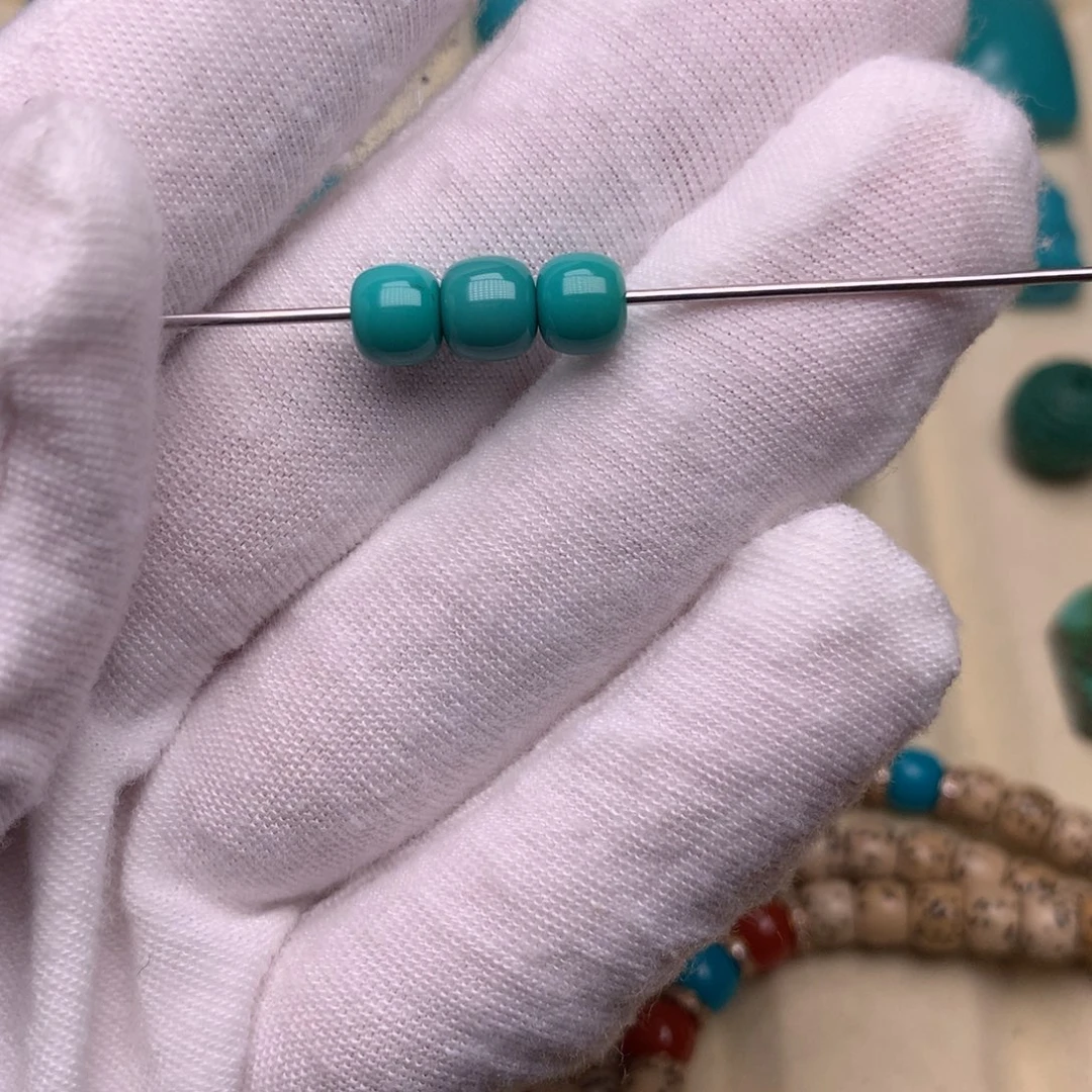 绿松石未镶嵌绿松石三连5.9