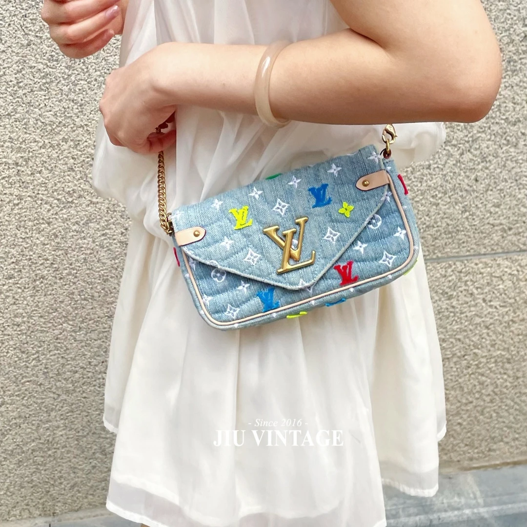 99新 LouisVuitton/路易威登 牛仔woc丹宁new wave中检BJM12-2183