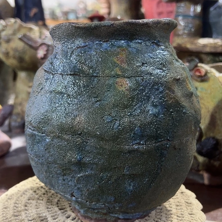 福利手工粗陶高温花器