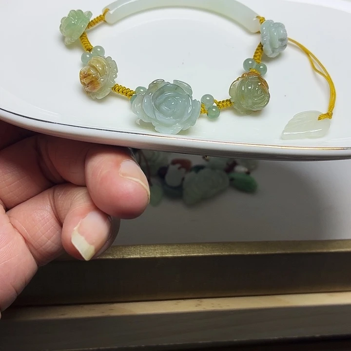 翡翠未镶嵌手镯15-16手围