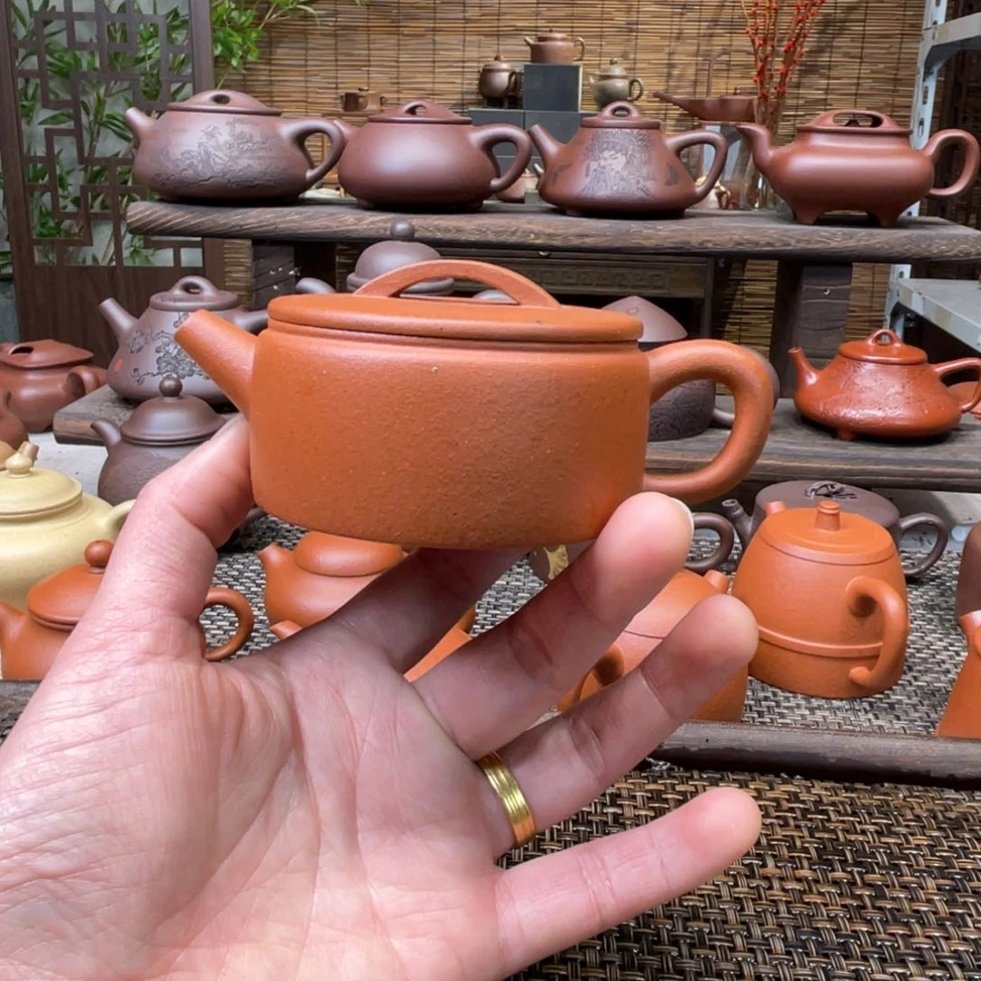 紫砂茶壶宜兴原矿紫砂手工制100