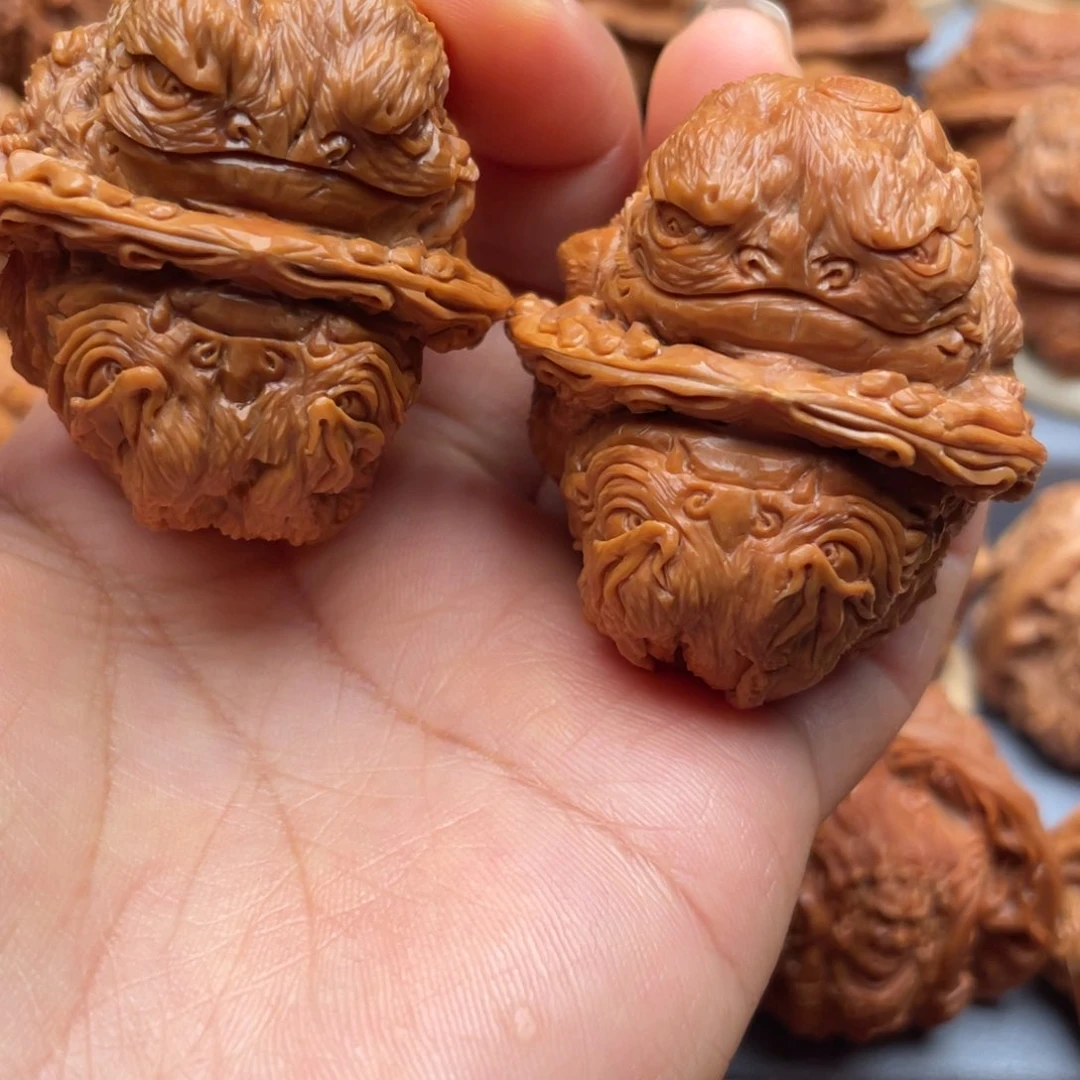 手串/手链核桃L****.金蝉龙蝉蛤蟆头核桃雕刻核桃