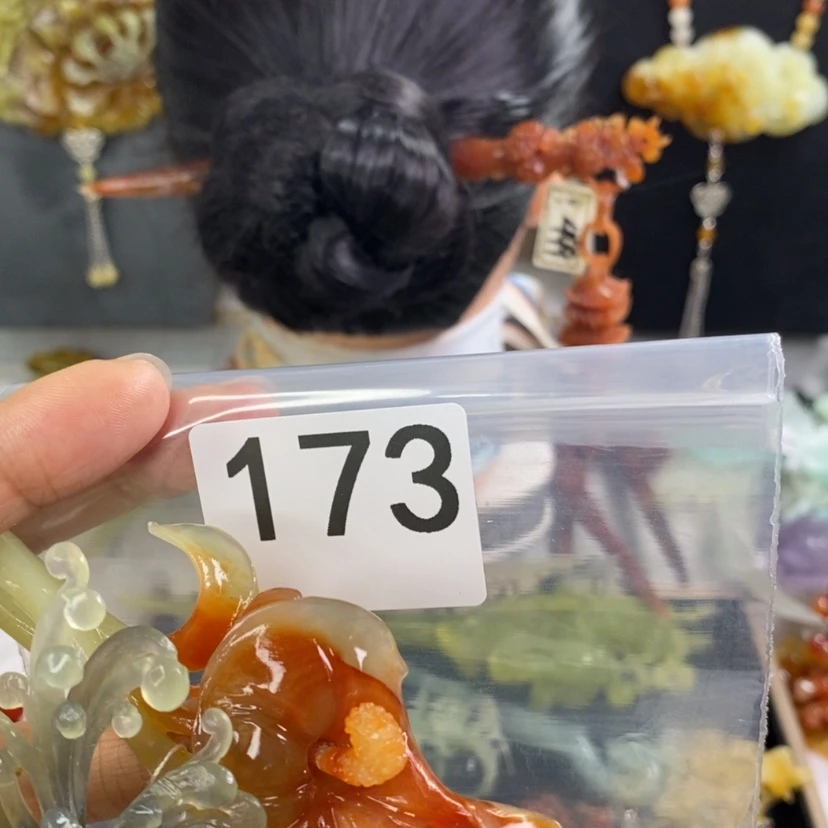 【闪购商品】岫玉发饰未镶嵌飘*?