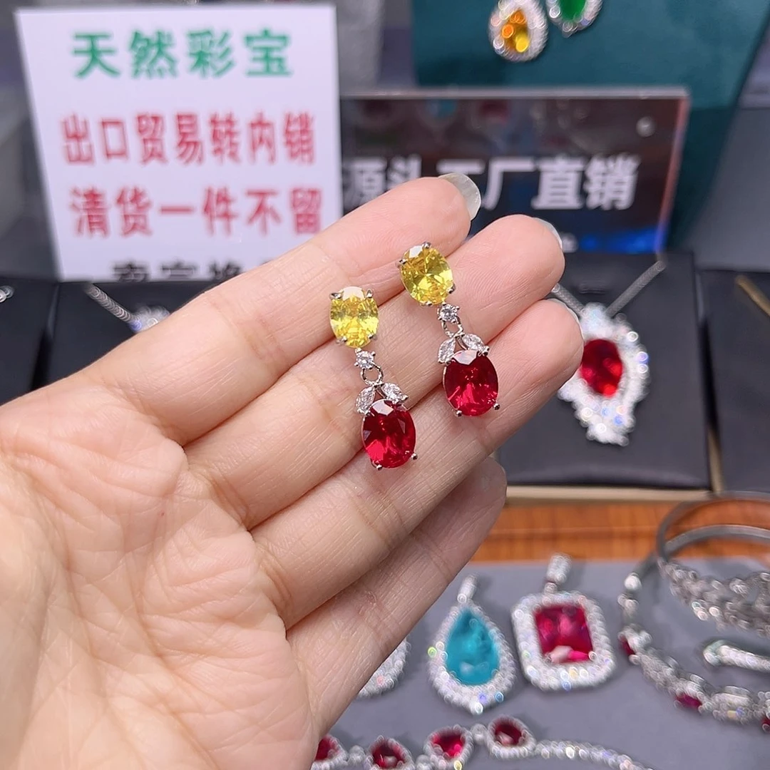 银S925镶嵌颈饰红宝石t z 136