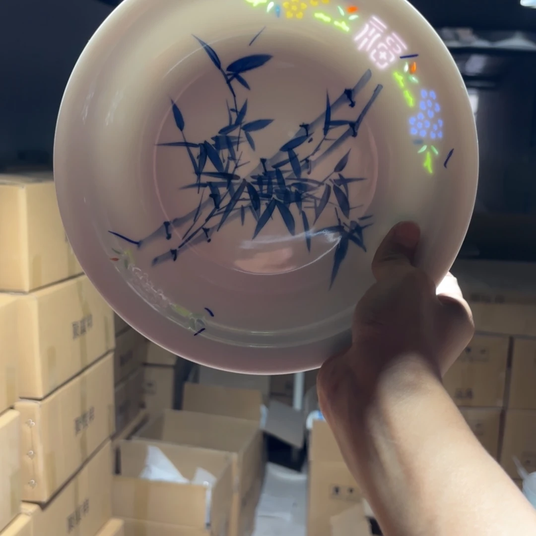 玉瓷景德镇陶瓷盘子微瑕