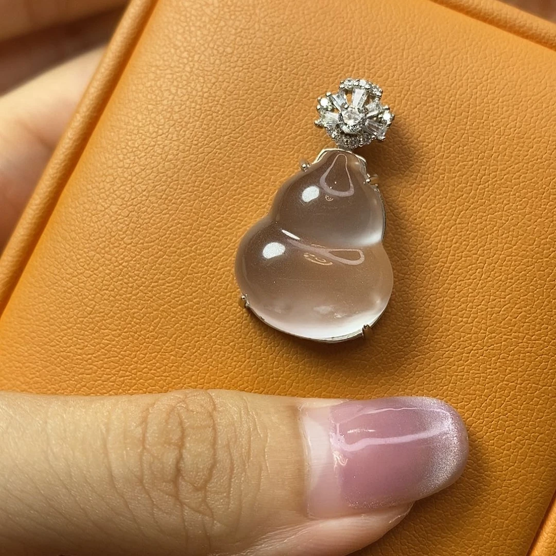 石英质玉银S925镶嵌颈饰