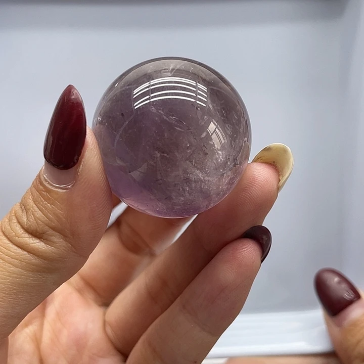 未镶嵌珠宝半成品水晶7紫水晶球3.4m