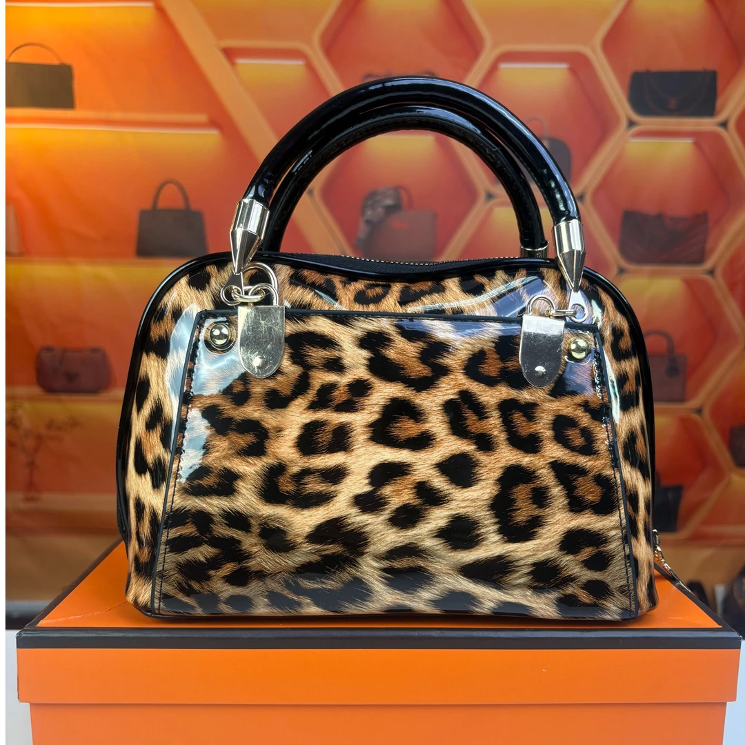 8986高级感豹纹女士手提包新款韩版时尚百搭包