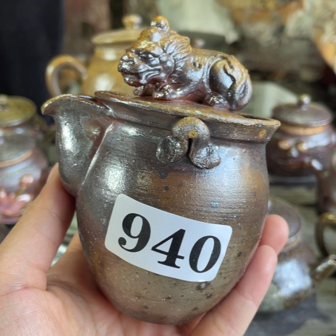 陶纯手工柴烧茶壶茶具