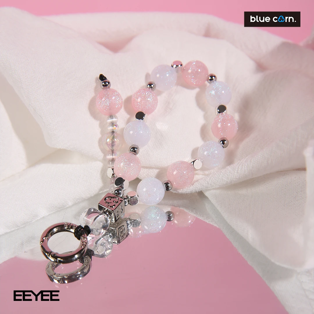 Bluecorn伊亚伊原创串珠三尾链时尚百搭可爱 mini小尾巴手机挂饰