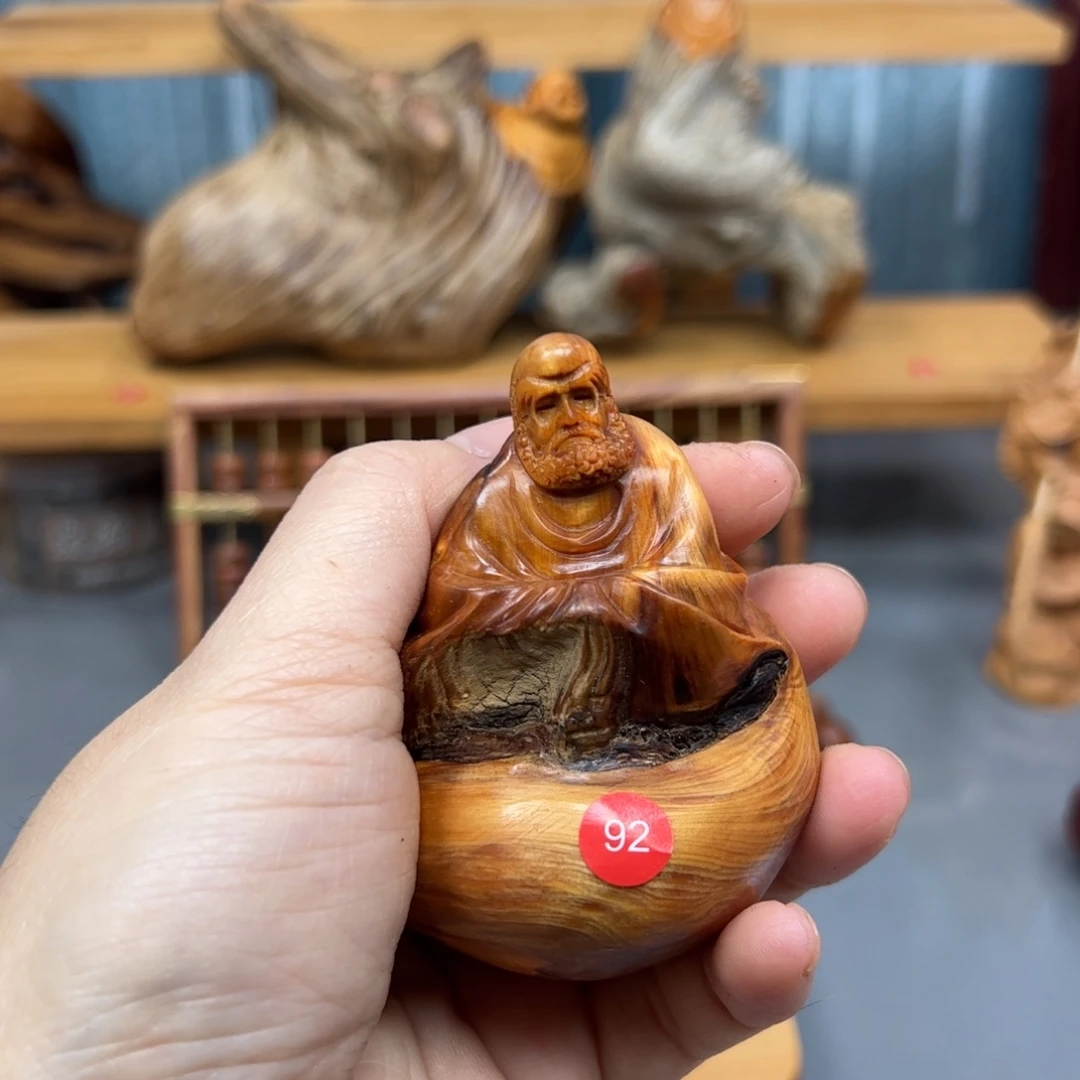 山***家木崖柏木摆件手把件