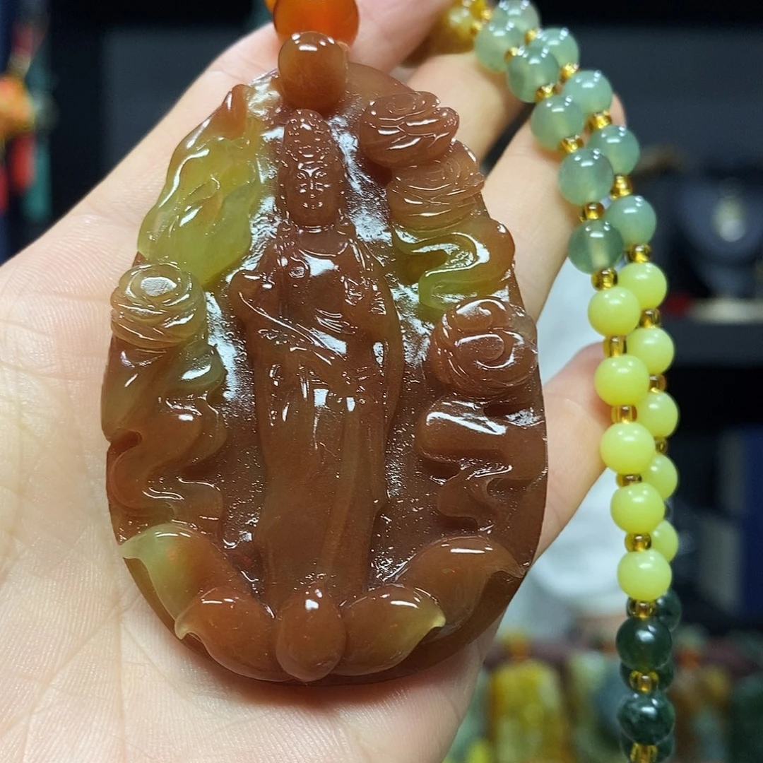 未镶嵌岫玉挂件吊坠