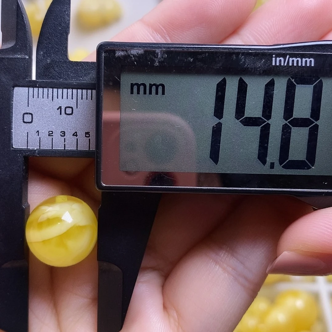 裸石琥珀未镶嵌蜜蜡圆珠