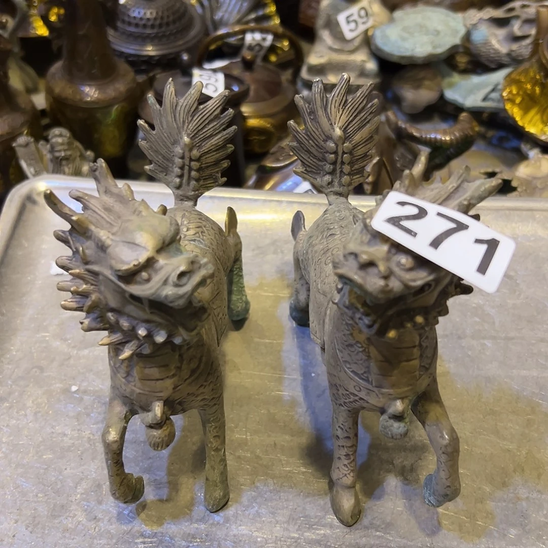 黄铜摆件，文房摆件