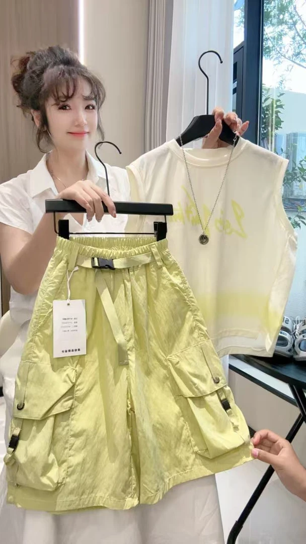 儿童装男童夏装无袖套装2025新款中大童夏季运动夏款休闲帅气背心