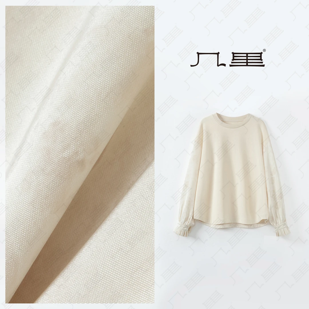 几里与麻【霜月吟】百搭设计宽松女衫上衣 衣长62 胸围112 2010451