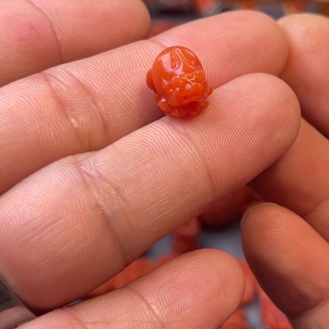 南红玛瑙保山小貔貅宽10.2mm左右未镶嵌