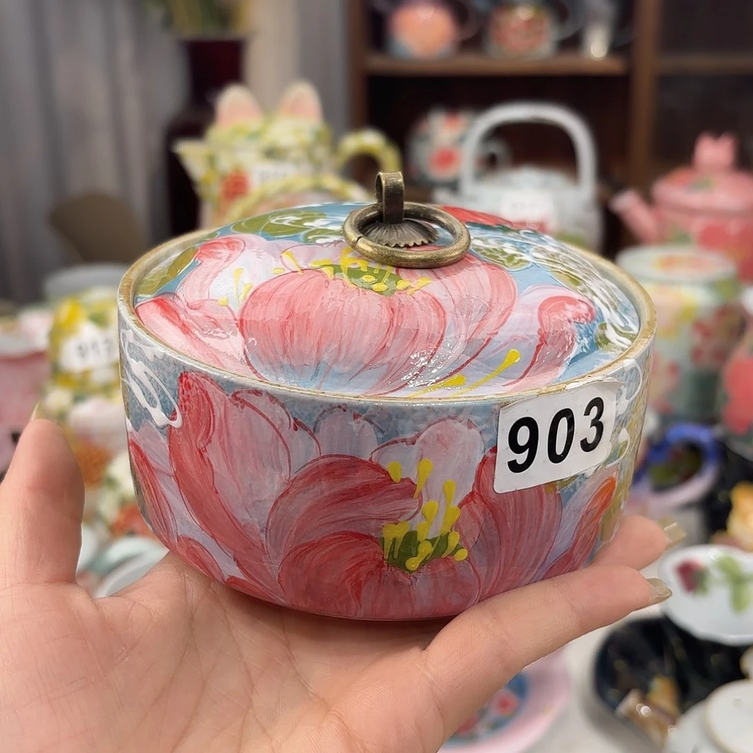 景德镇手绘高温釉下彩陶瓷茶具