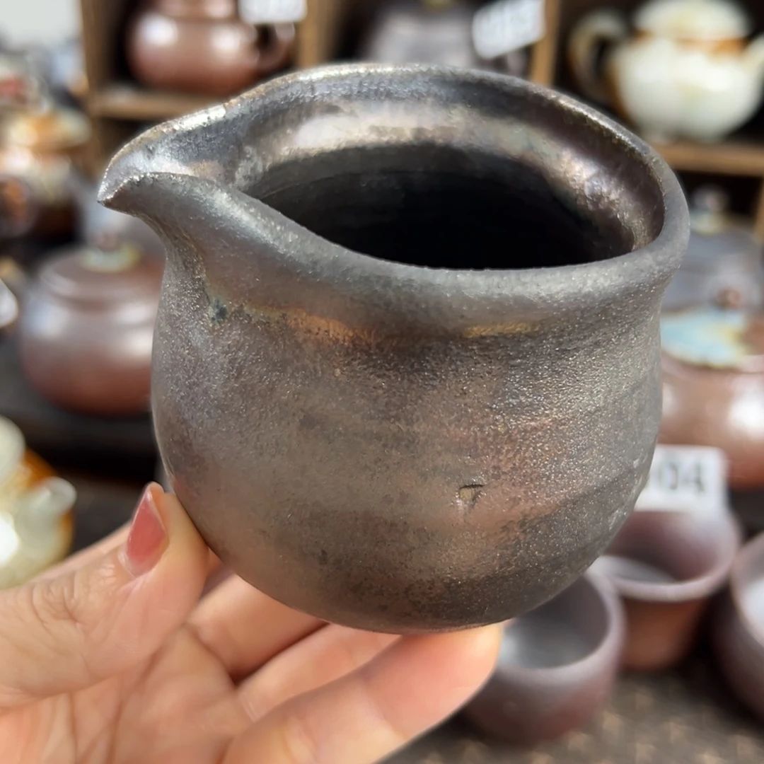 杯柴烧茶器公道杯微瑕